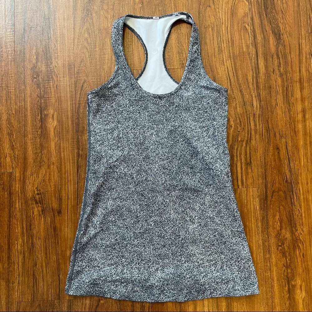 Black/White Lululemon Workout Tank